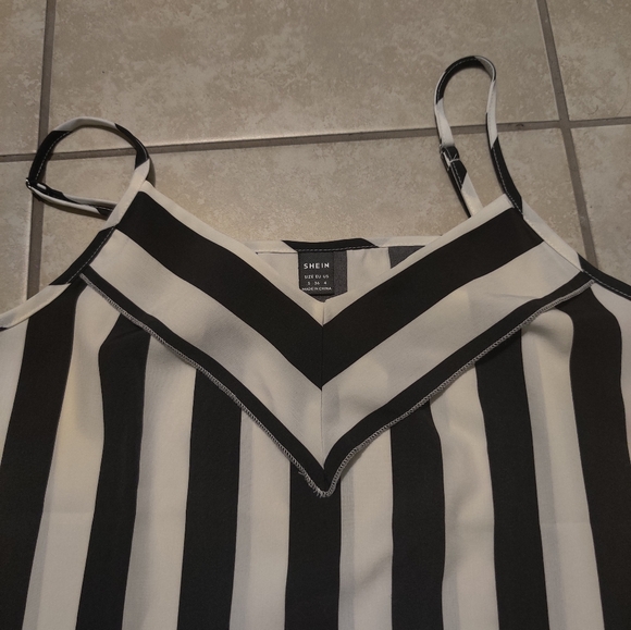 NWOT Striped Cami Blouse Strap Top Shirt - Picture 6 of 7